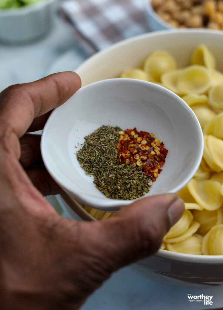 spices in a white bowl