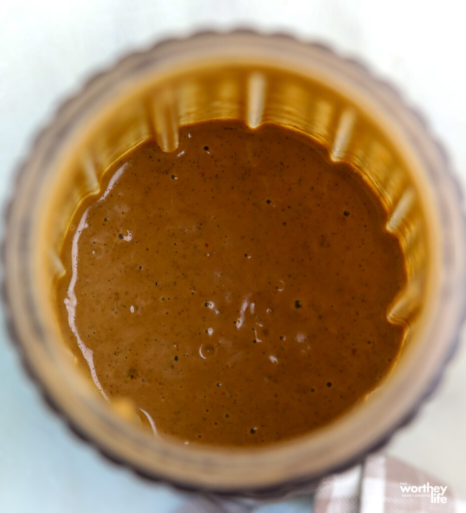 dressing mix in a blender