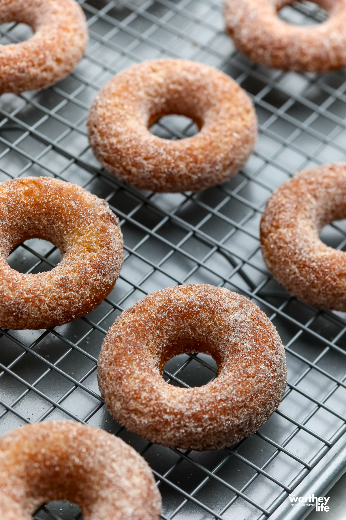 Spiced Apple Cider Pancake Batter Donuts