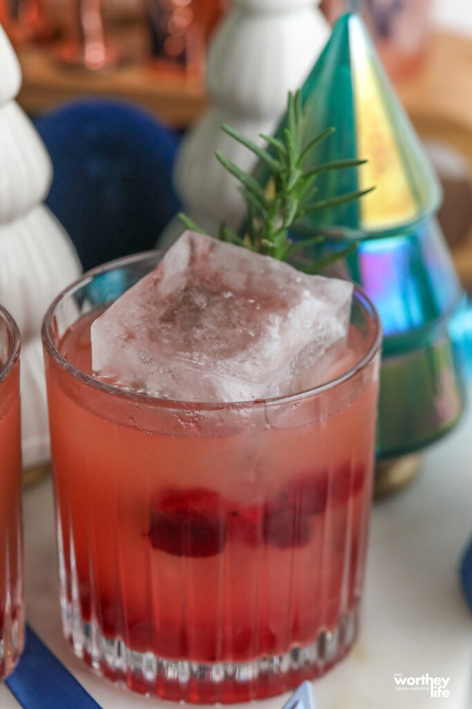 cranberry smash in a cocktail glass