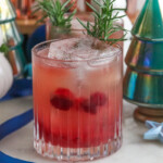 cranberry smash in a cocktail glass