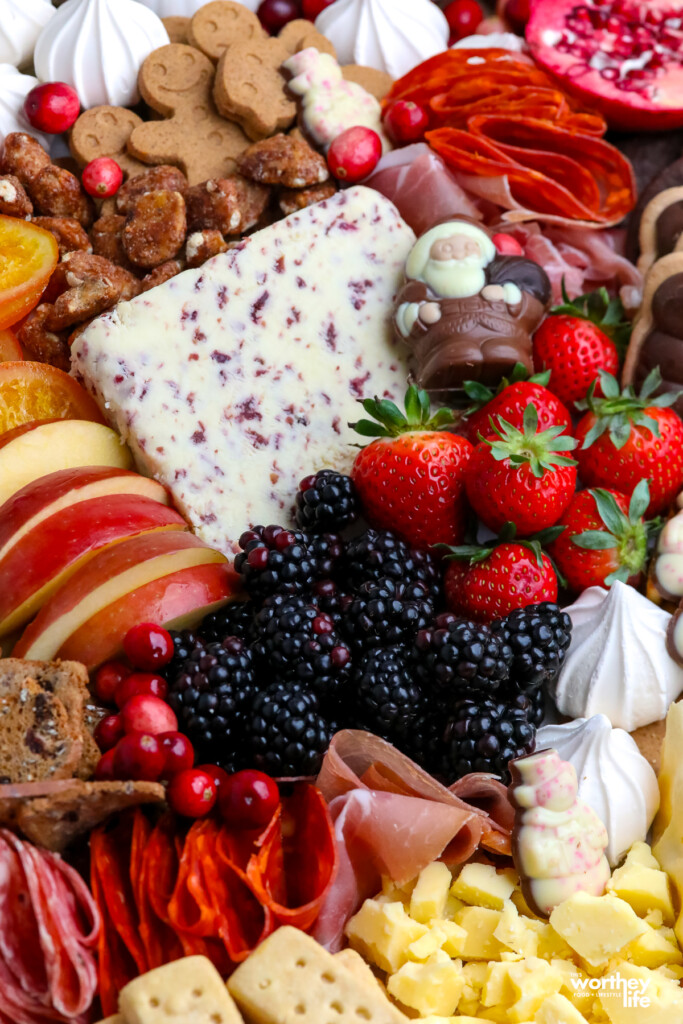 fresh produce on a charcuterie board for a party