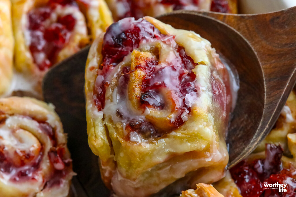 Puff Pastry Cranberry Cinnamon Rolls