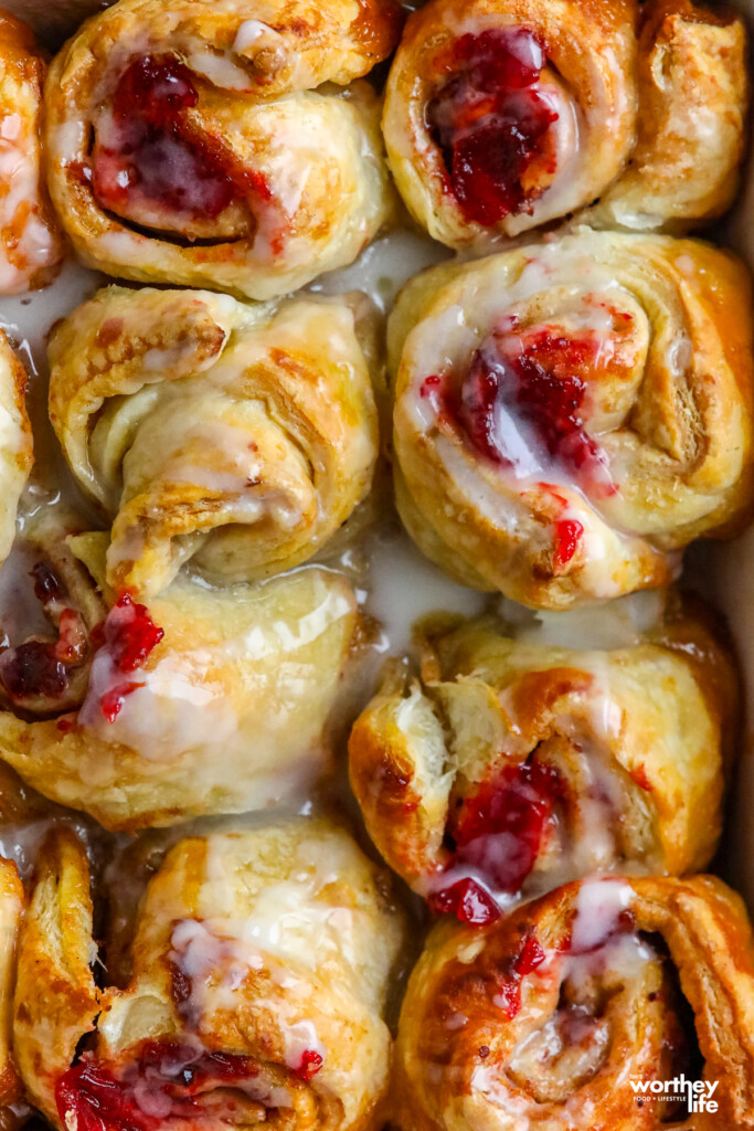 Puff Pastry Cranberry Cinnamon Rolls