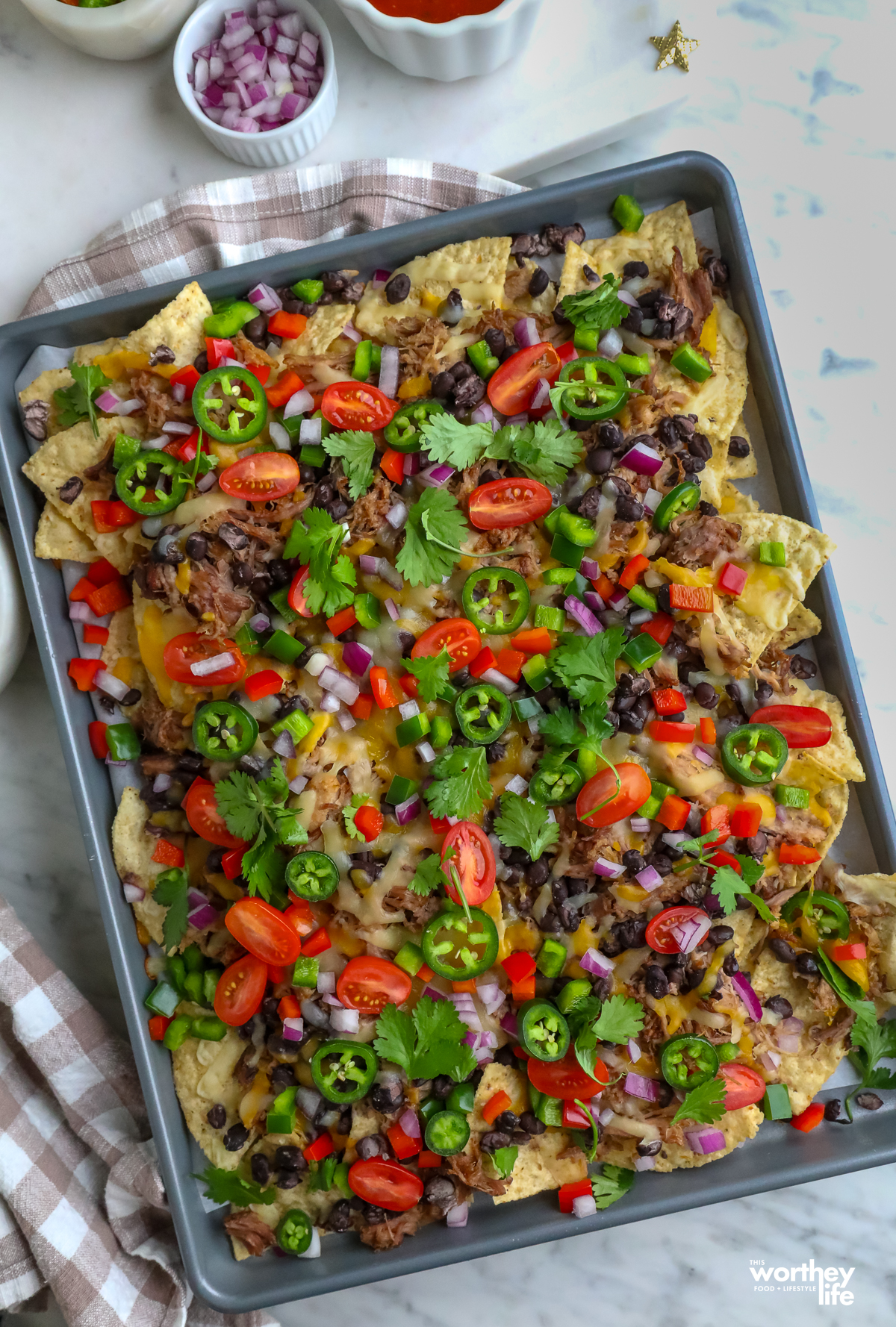Carnitas Nachos - Sheet Pan Nachos