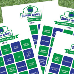 2026 Super Bowl Bingo Printable For Commercials