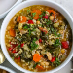 Couscous, Chickpea, and Cannellini Soup