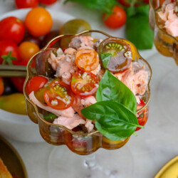 Salmon Tomato Bruschetta