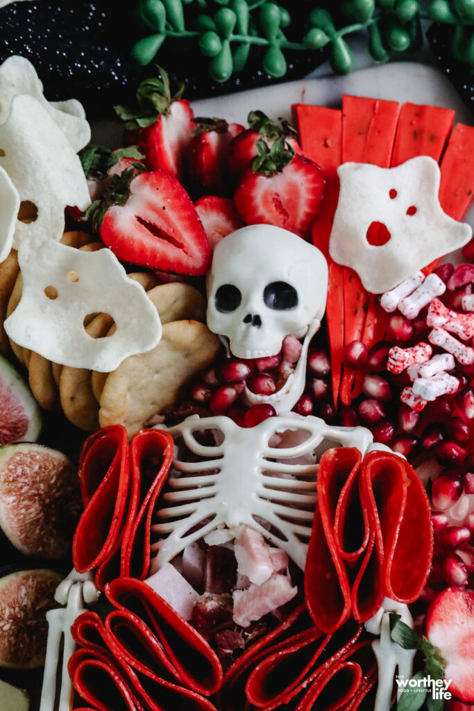 creating a halloween board with a skeleton as the star