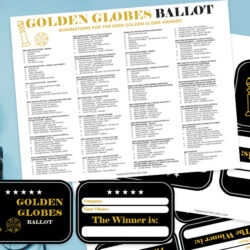 Golden Globes 2026 printable