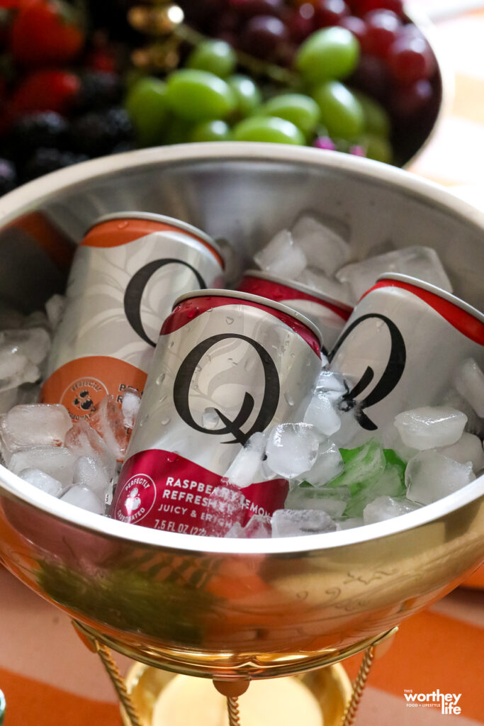 Q Mixers in a gold ice bucket