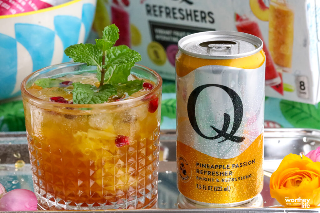 Q Mixers Pineapple refreshers with a summer drink