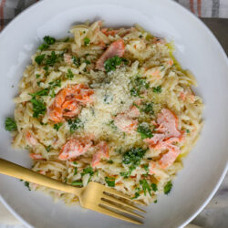Creamy Salmon Orzo Pasta