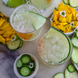 cucumber margarita mocktail