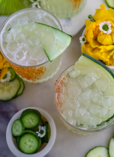 cucumber margarita mocktail