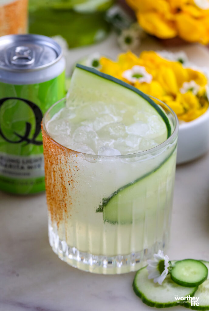 cucumber margarita mocktail