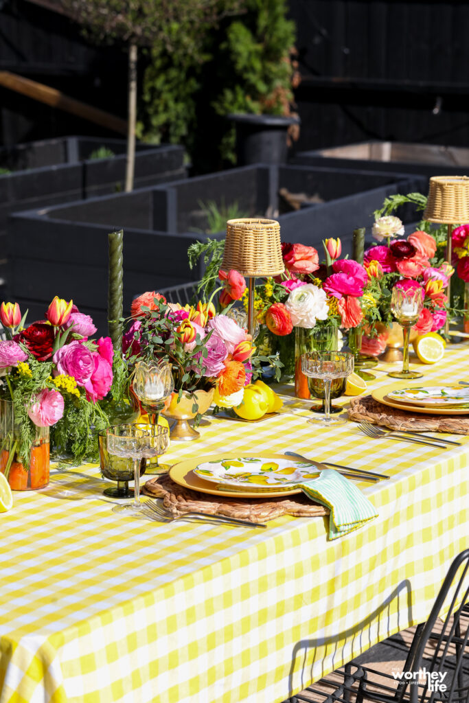 Yellow Lemon Themed Tablescape