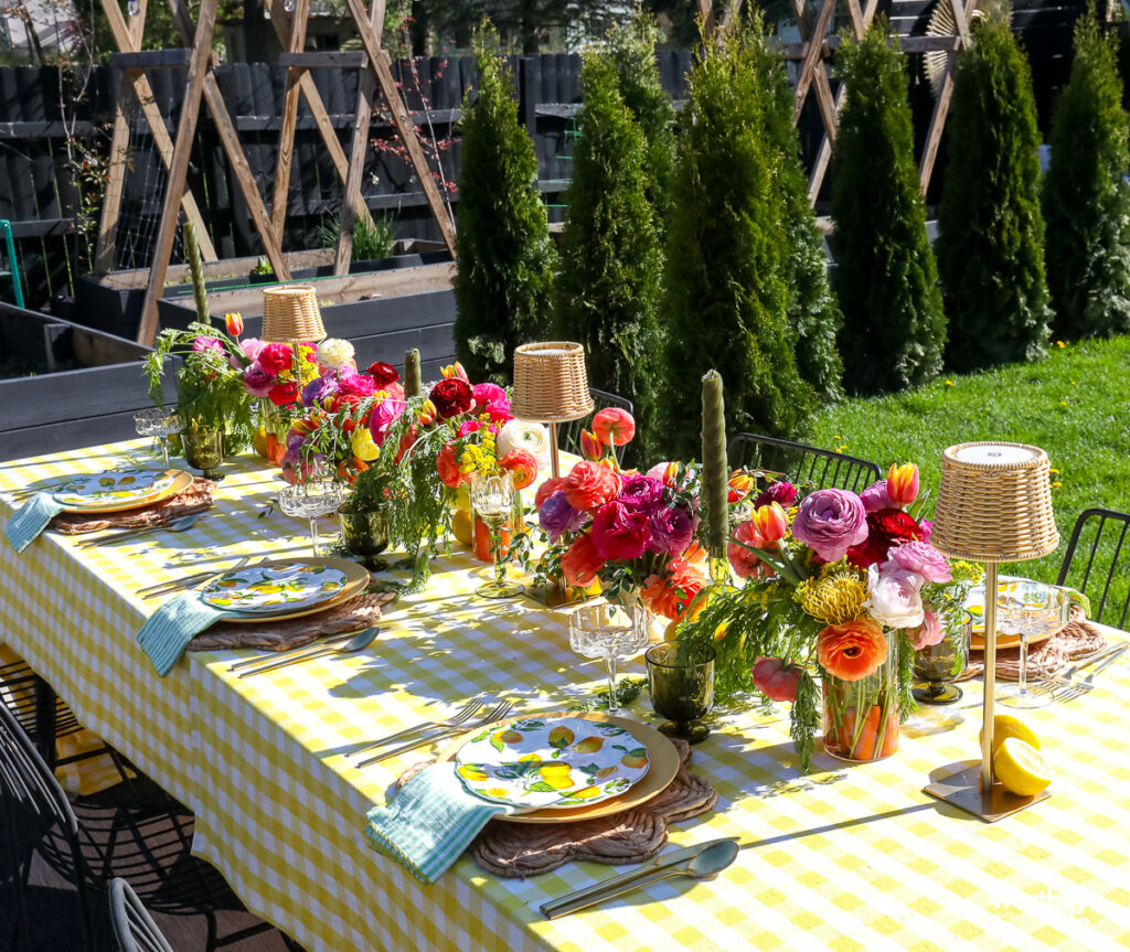 Yellow Lemon Spring Tablescape